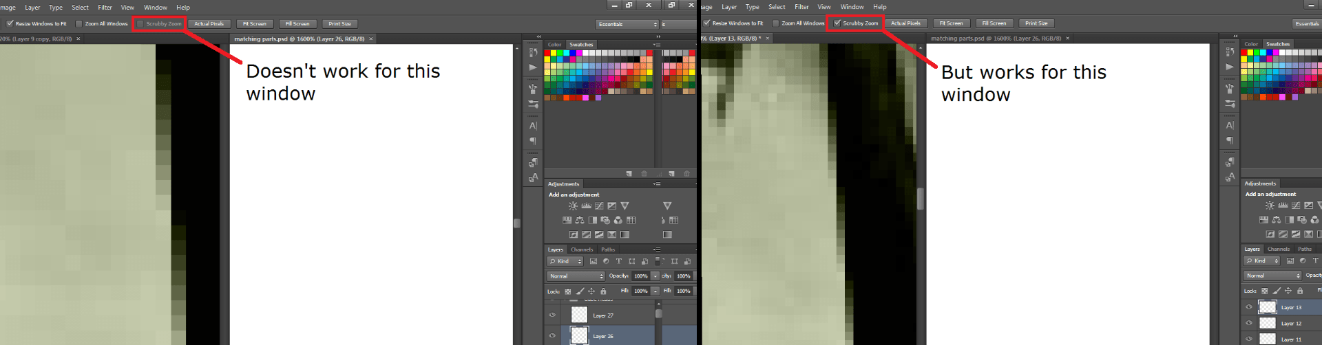 Solved Scrubby zoom selectivly greyed out Adobe Support Community